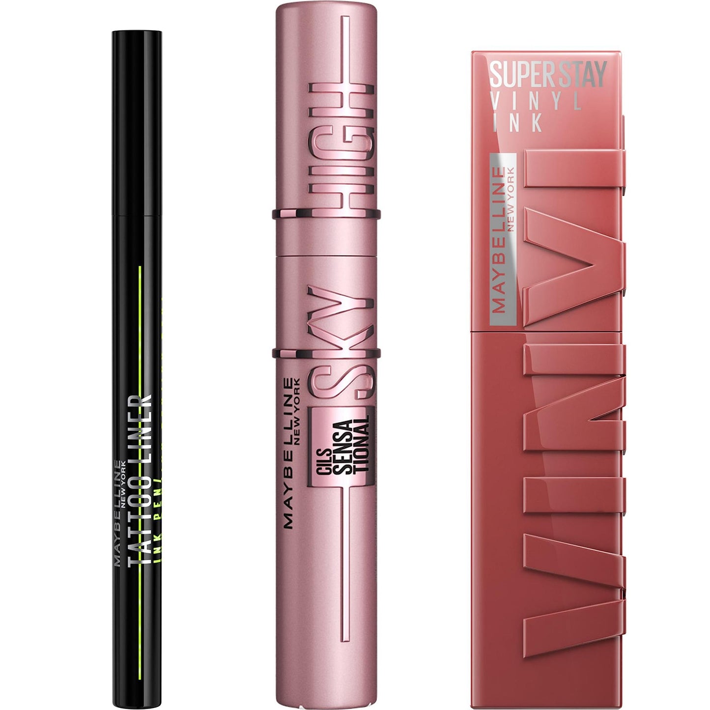 Maybelline New York - Mascara Volume Intense et Longueur Illimitée - Formule Enrichie en Extraits de Bambous et de Fibres - Sky High - Teinte : Very Black - 7,2 ml