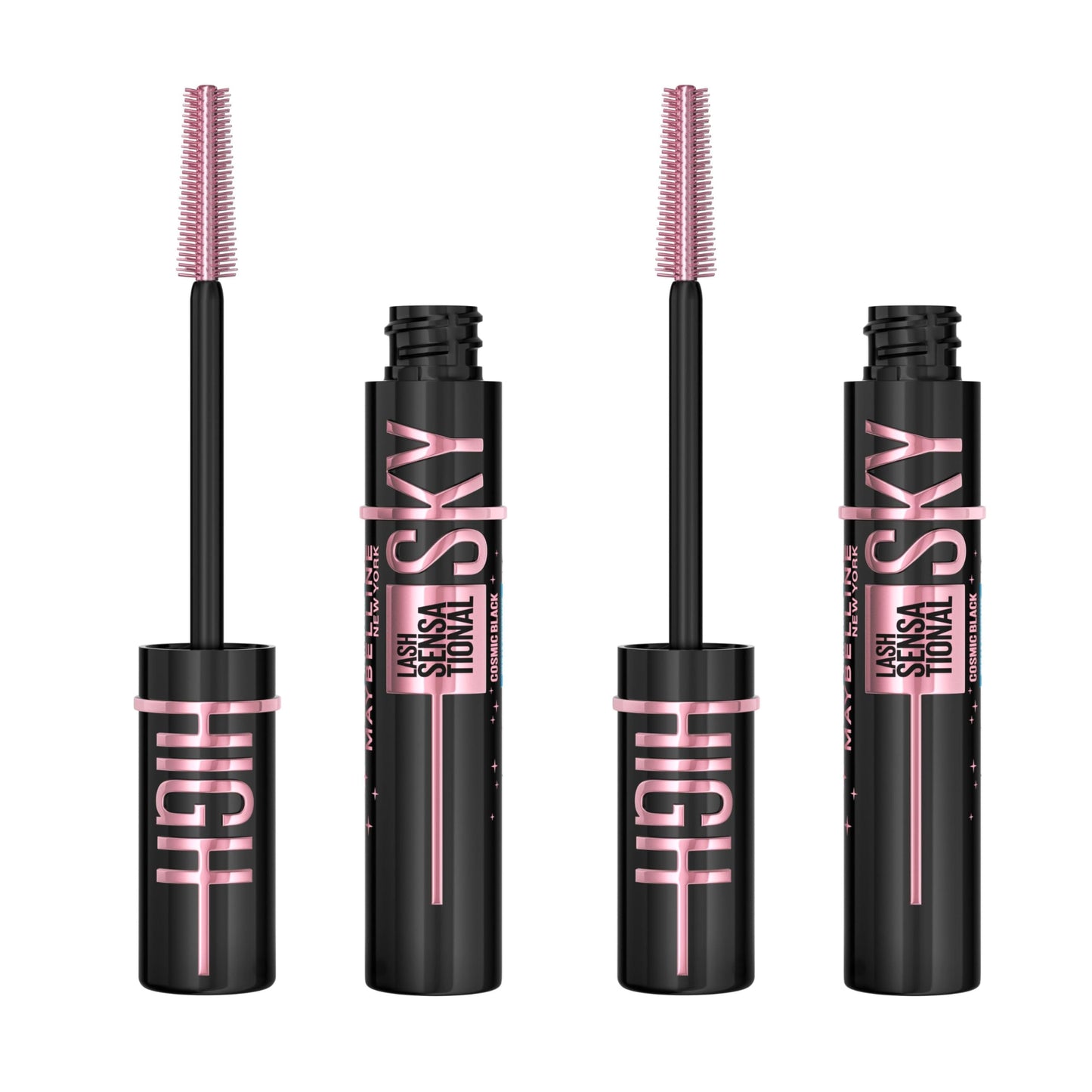 Maybelline New York - Mascara Volume Intense et Longueur Illimitée - Formule Enrichie en Extraits de Bambous et de Fibres - Sky High - Teinte : Very Black - 7,2 ml