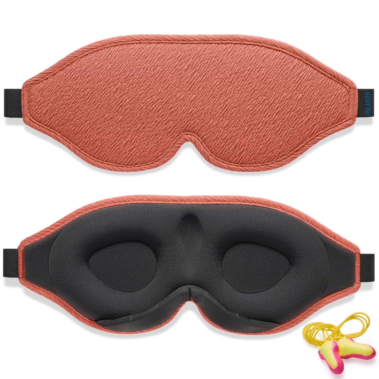Masque de Nuit Innovant 2025 pour Hommes et Femmes, Conception Masque de Sommeil qui Bloque la Lumière pour Dormir, les Siestes, la Méditation, les Voyages (Noir)