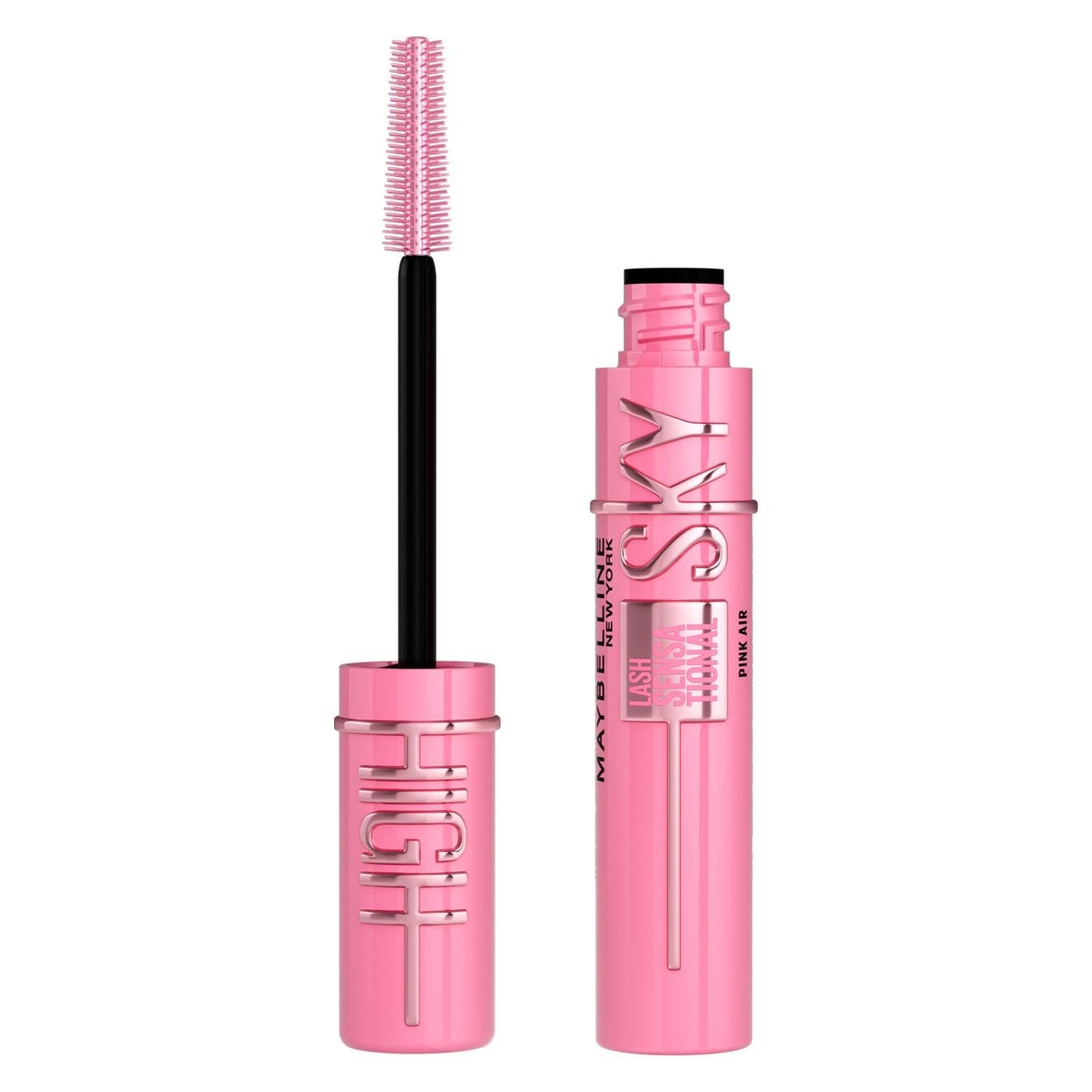 Maybelline New York - Mascara Volume Intense et Longueur Illimitée - Formule Enrichie en Extraits de Bambous et de Fibres - Sky High - Teinte : Very Black - 7,2 ml