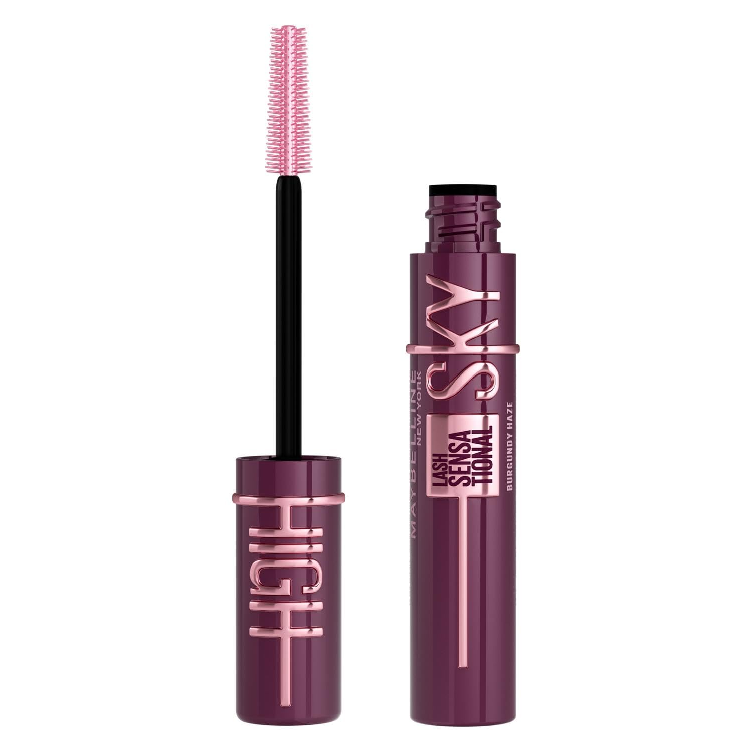 Maybelline New York - Mascara Volume Intense et Longueur Illimitée - Formule Enrichie en Extraits de Bambous et de Fibres - Sky High - Teinte : Very Black - 7,2 ml