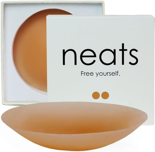 NEATS Cache-tétons en silicone adhésifs réutilisables et hypoallergéniques pour femme