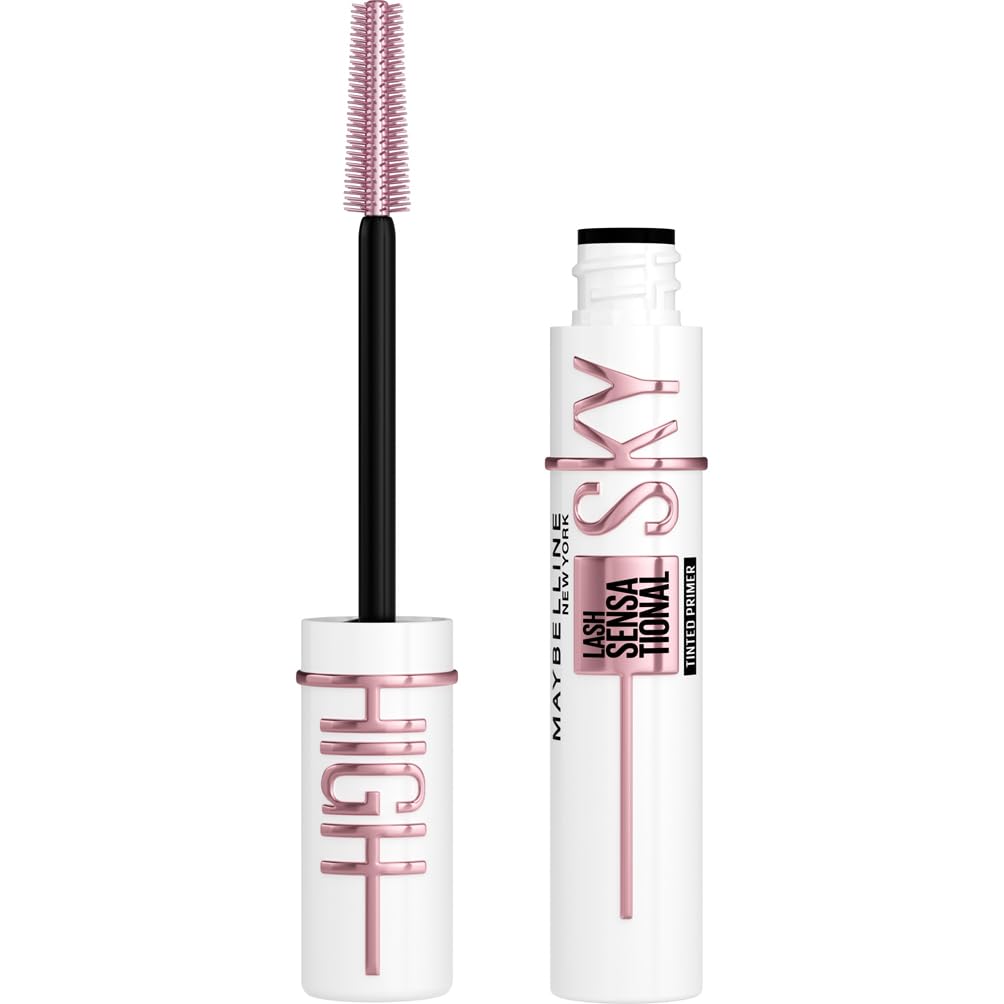Maybelline New York - Mascara Volume Intense et Longueur Illimitée - Formule Enrichie en Extraits de Bambous et de Fibres - Sky High - Teinte : Very Black - 7,2 ml