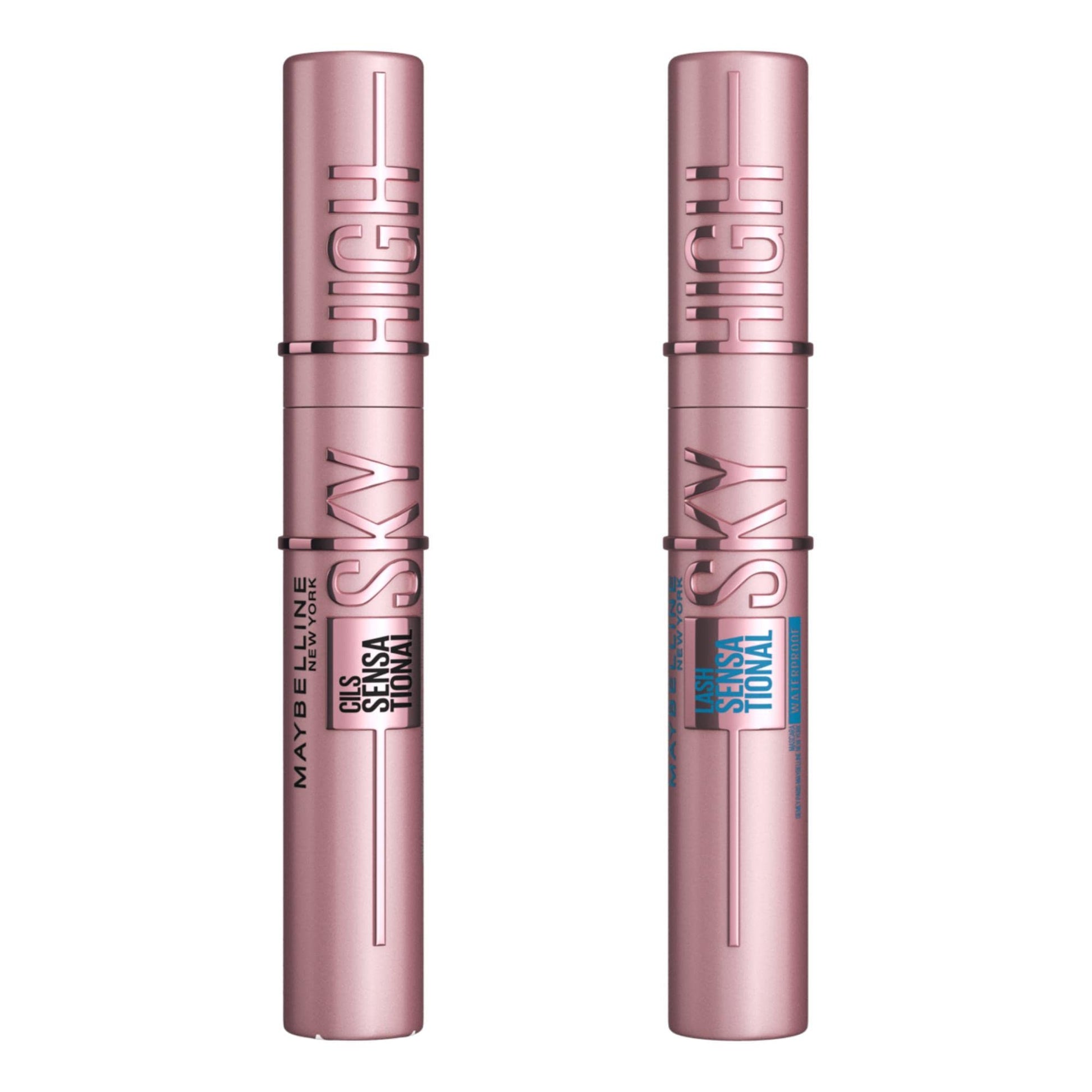 Maybelline New York - Mascara Volume Intense et Longueur Illimitée - Formule Enrichie en Extraits de Bambous et de Fibres - Sky High - Teinte : Very Black - 7,2 ml