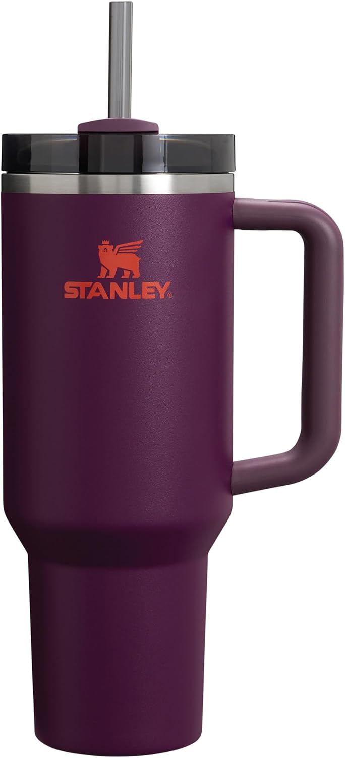 Stanley Quencher H2.0 FlowState Mug Isotherme avec Paille - Froid Pendant 9-11 Heures - Glacé Pendant 40 Heures - Thermos Lavable au Lave-Vaisselle - Gourde Inox Sans BPA