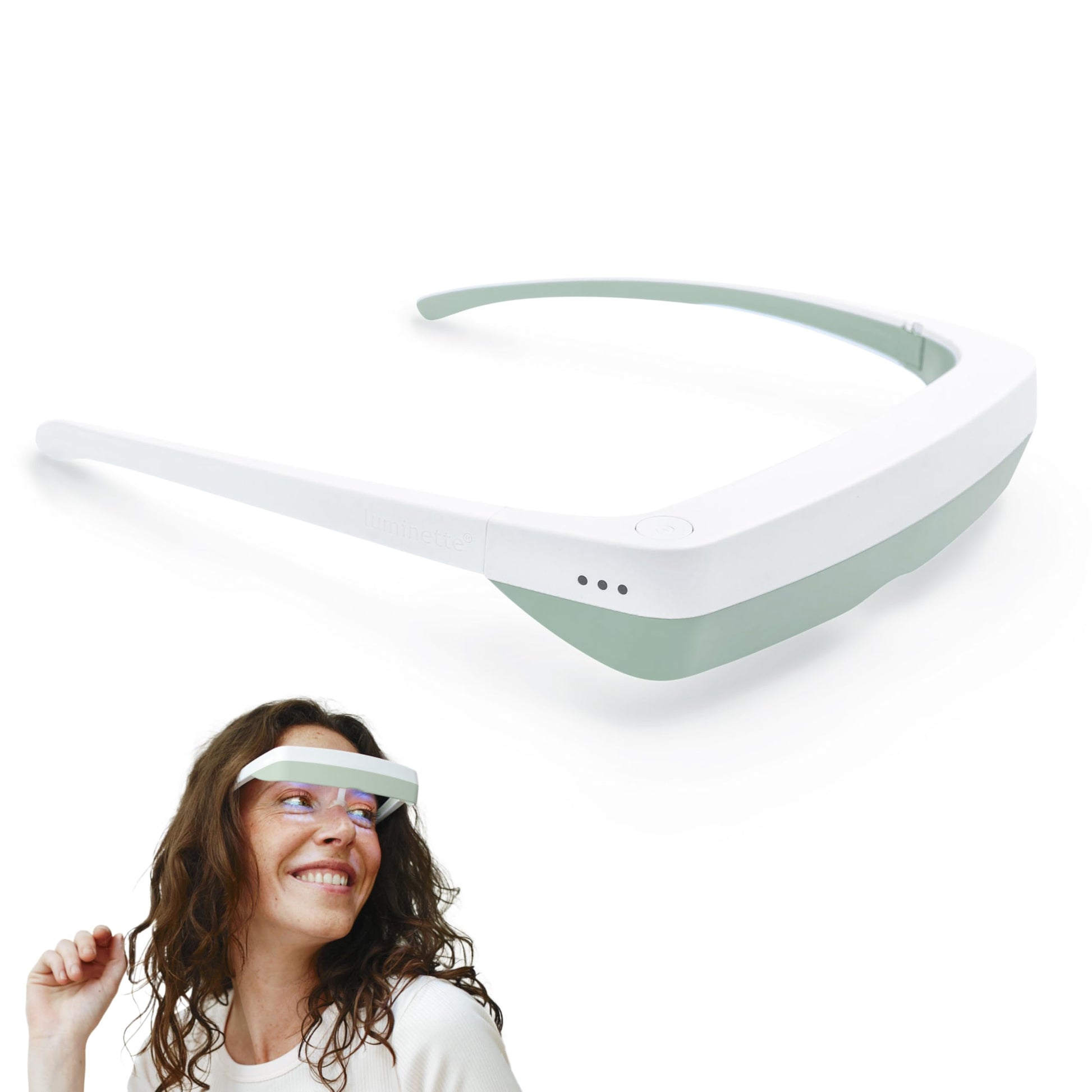 Luminette 3 Lunettes de luminothérapie - Lampe de Luminothérapie Portable pour les Troubles du Sommeil et le Blues Hivernal - Déjà Plus de 300.000+ Utilisateurs Satisfaits (Rose)
