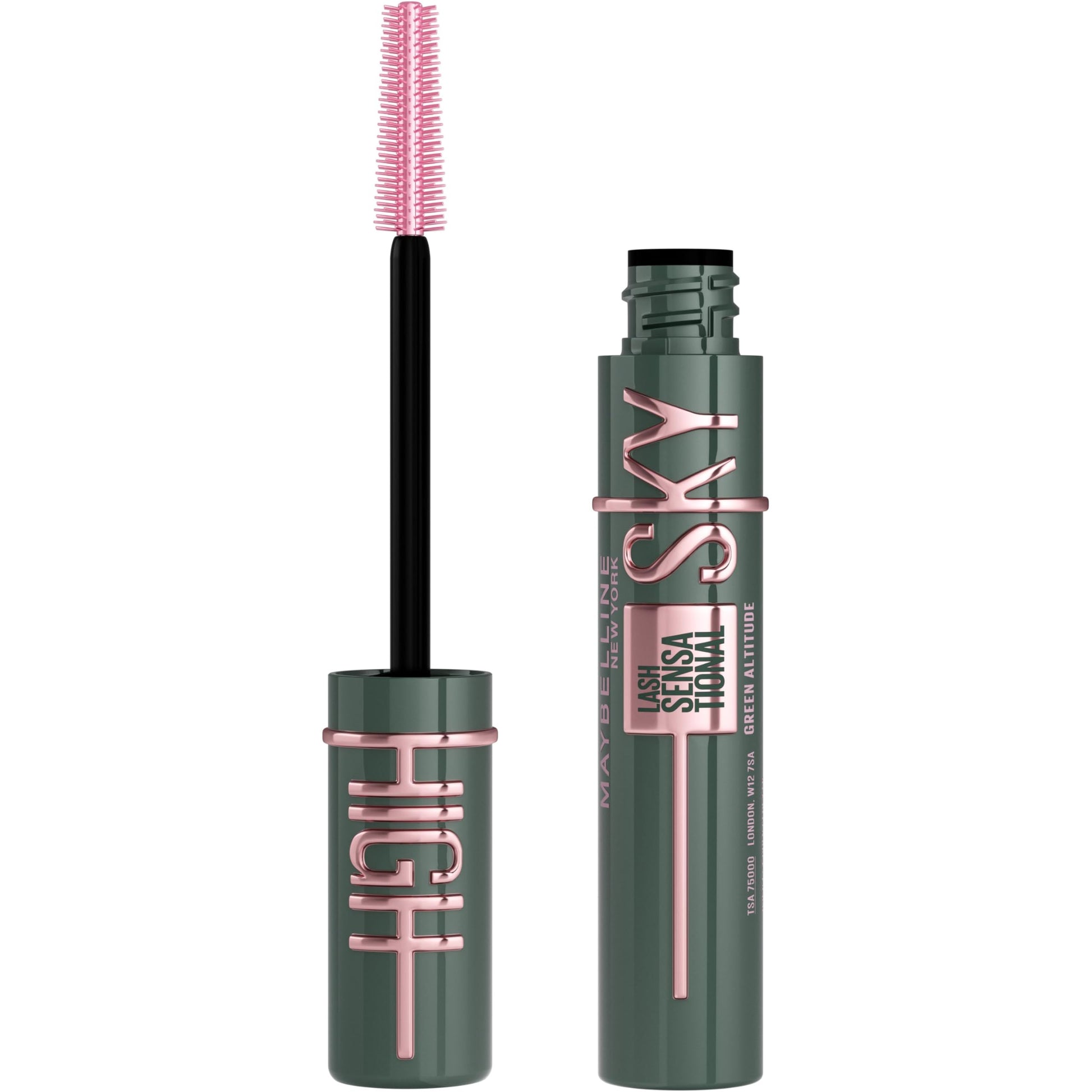 Maybelline New York - Mascara Volume Intense et Longueur Illimitée - Formule Enrichie en Extraits de Bambous et de Fibres - Sky High - Teinte : Very Black - 7,2 ml