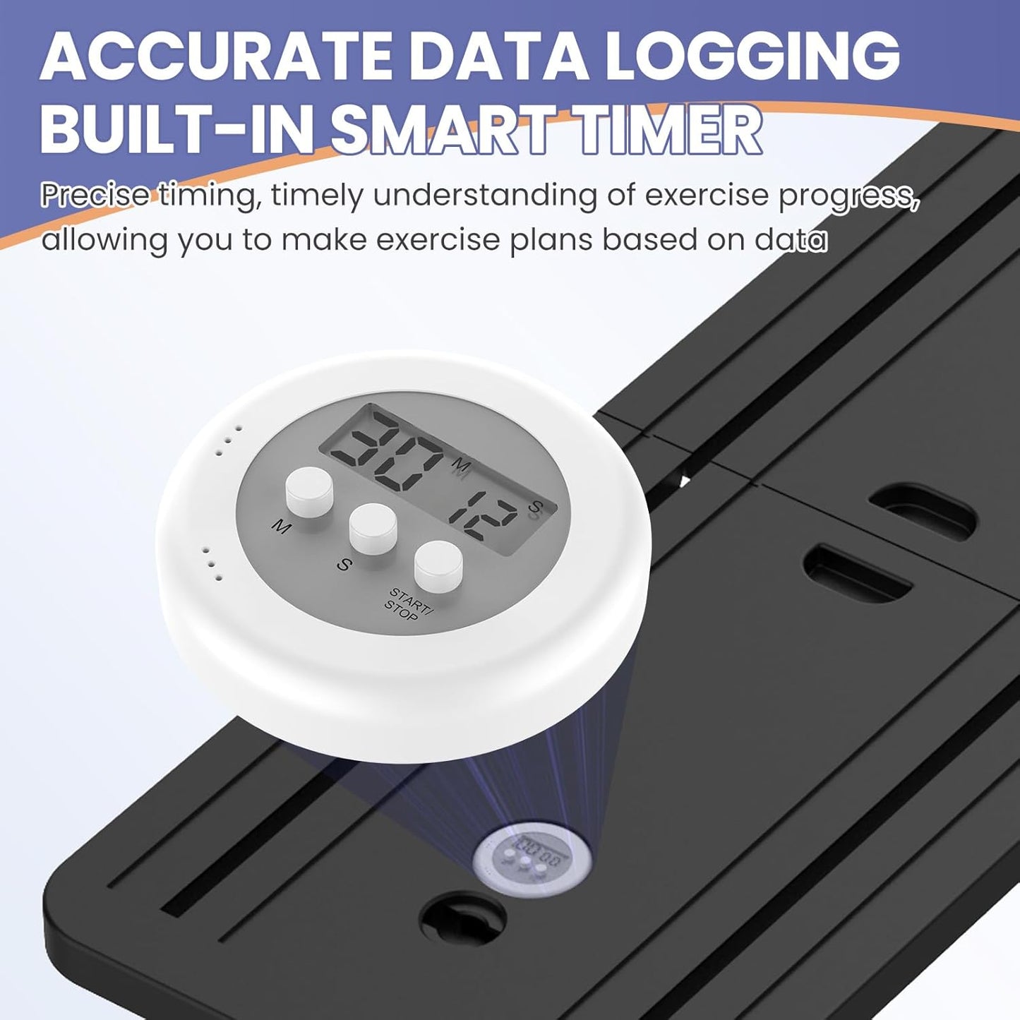 Kit Réformateur de Pilates, 5 in 1 Machine de Réformateur de Pilates avec Compteur LED, Rouleau à Rebond Automatique, Planche d'exercice Multifonction pour Exercices à Domicile