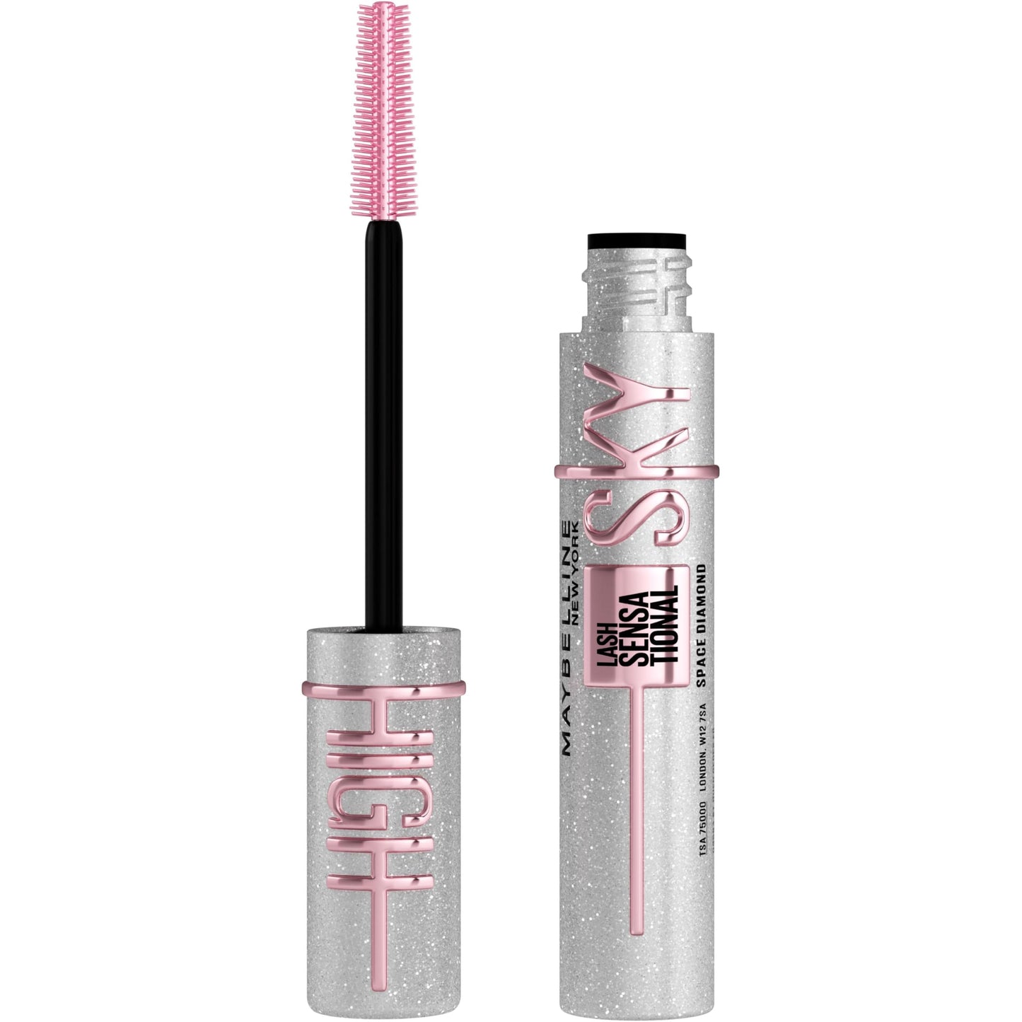 Maybelline New York - Mascara Volume Intense et Longueur Illimitée - Formule Enrichie en Extraits de Bambous et de Fibres - Sky High - Teinte : Very Black - 7,2 ml