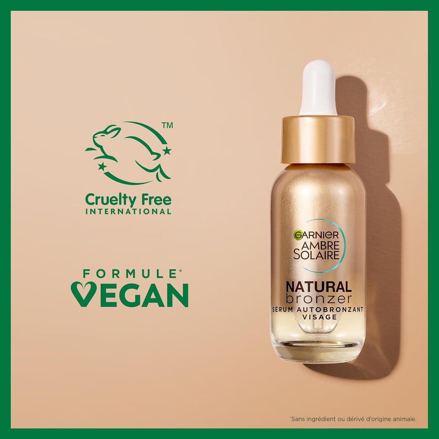 Garnier Ambre Solaire - Sérum Autobronzant Visage Hydratant - Hâle Progressif & Sur-Mesure - Eau de Coco & Acide Hyaluronique - Pour Tous Types de Peaux - Natural Bronzer - 30 ml