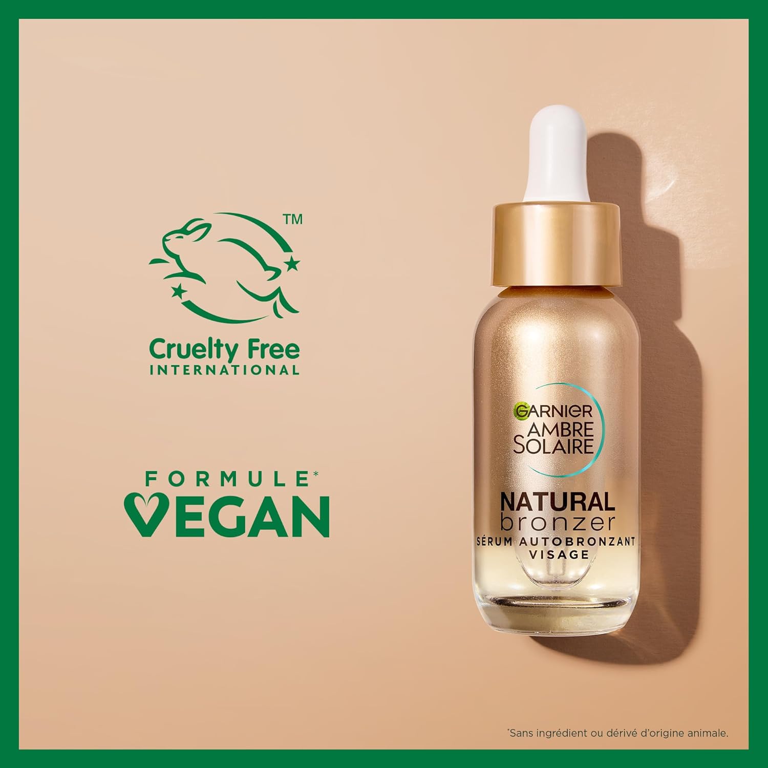 Garnier Ambre Solaire - Sérum Autobronzant Visage Hydratant - Hâle Progressif & Sur-Mesure - Eau de Coco & Acide Hyaluronique - Pour Tous Types de Peaux - Natural Bronzer - 30 ml