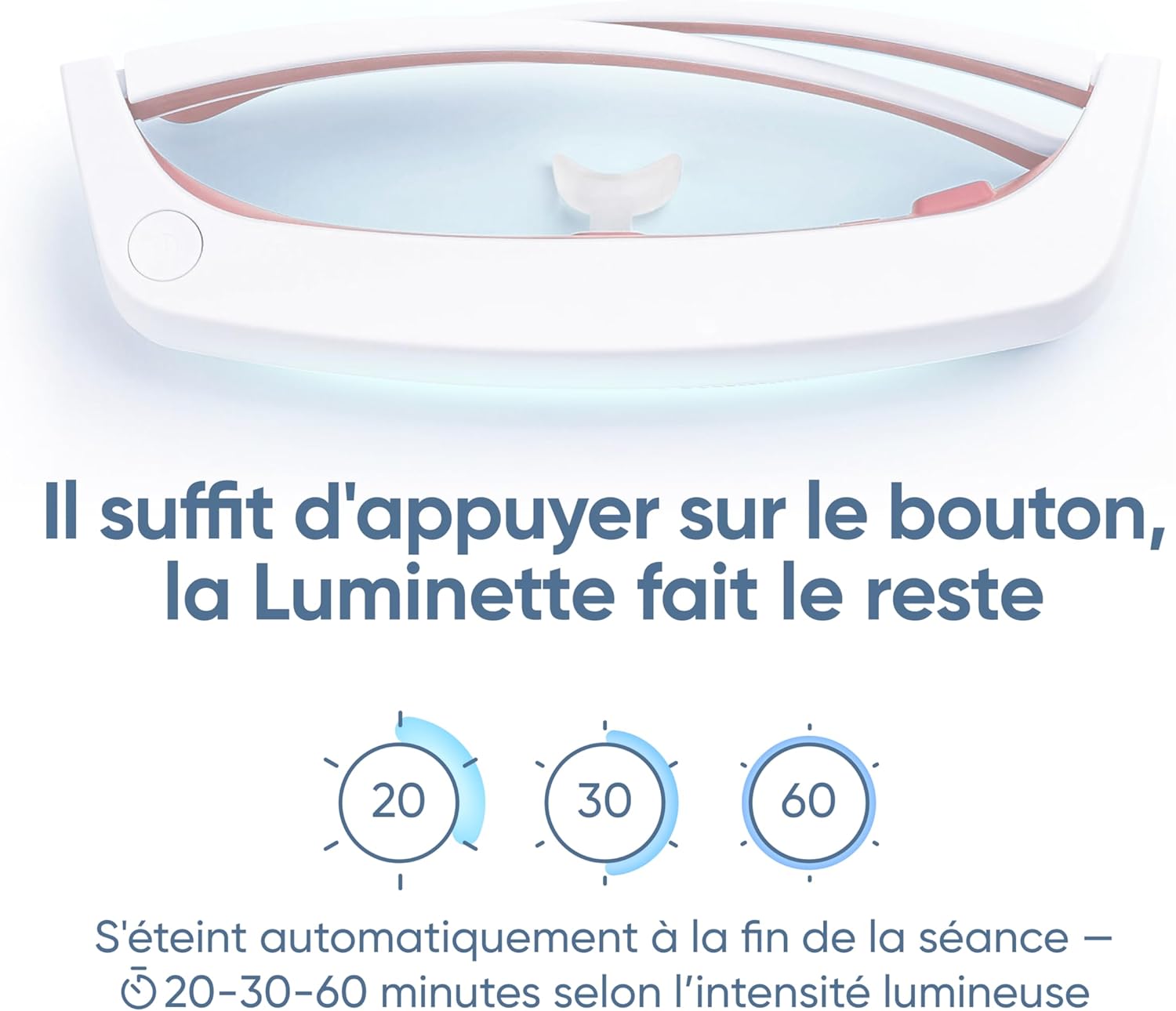 Luminette 3 Lunettes de luminothérapie - Lampe de Luminothérapie Portable pour les Troubles du Sommeil et le Blues Hivernal - Déjà Plus de 300.000+ Utilisateurs Satisfaits (Rose)