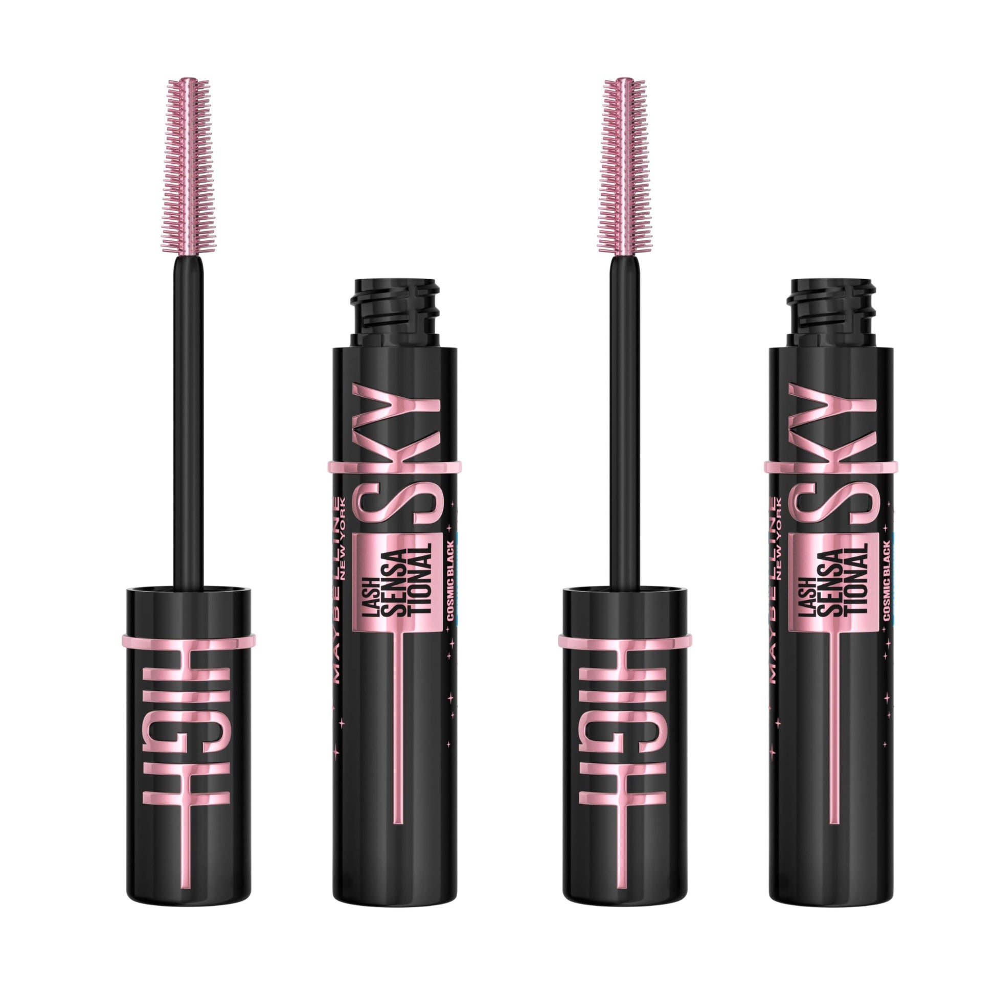 Maybelline New York - Mascara Volume Intense et Longueur Illimitée - Formule Enrichie en Extraits de Bambous et de Fibres - Sky High - Teinte : Very Black - 7,2 ml