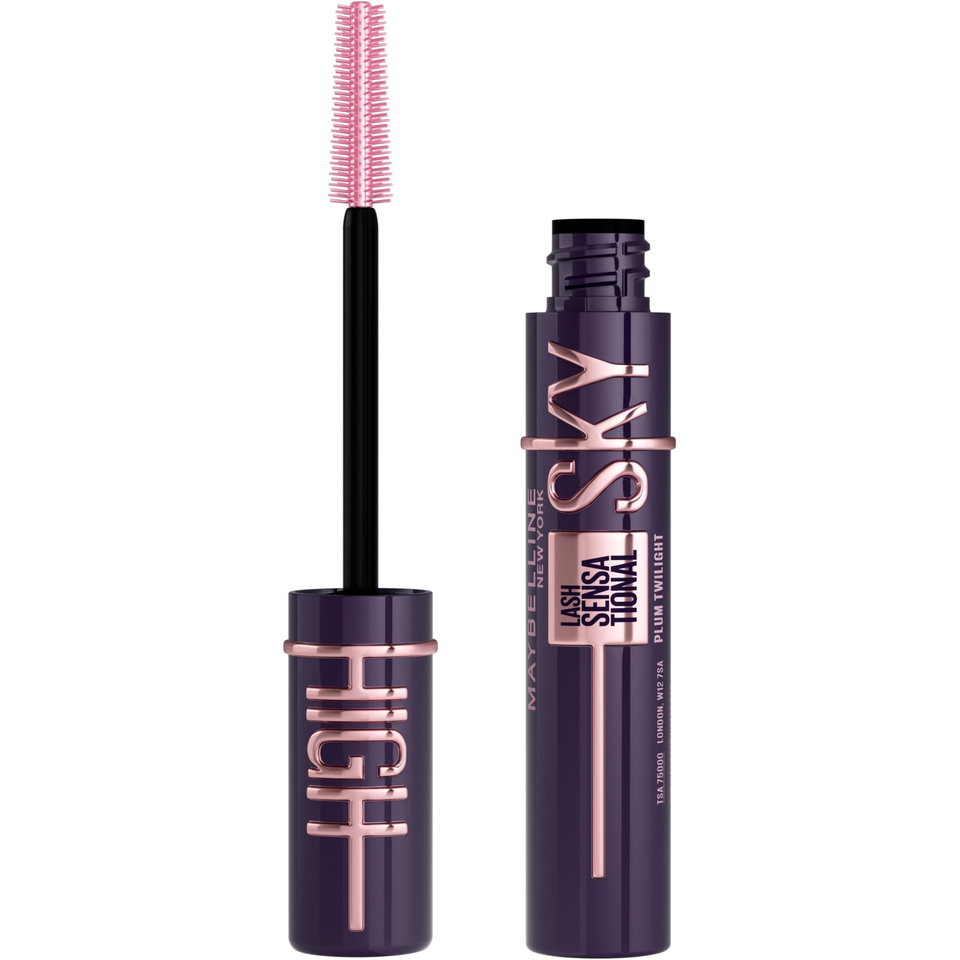 Maybelline New York - Mascara Volume Intense et Longueur Illimitée - Formule Enrichie en Extraits de Bambous et de Fibres - Sky High - Teinte : Very Black - 7,2 ml