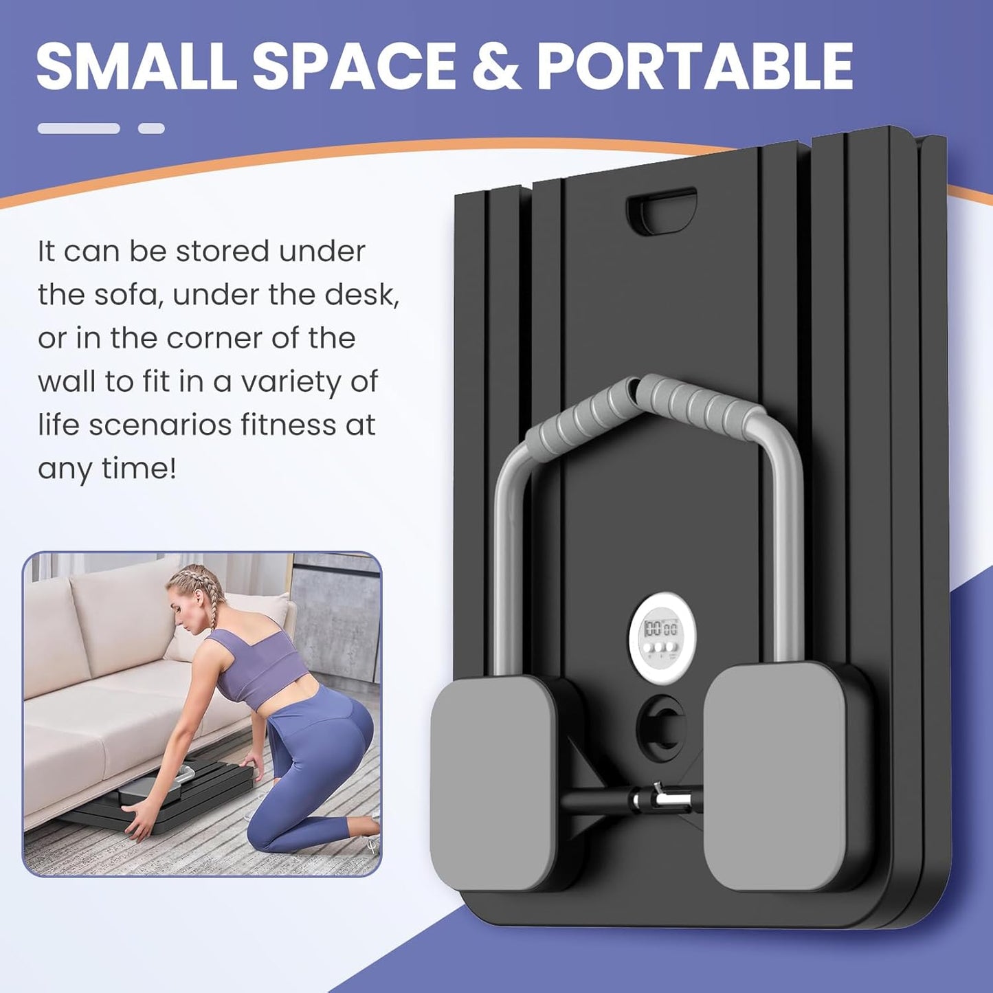 Kit Réformateur de Pilates, 5 in 1 Machine de Réformateur de Pilates avec Compteur LED, Rouleau à Rebond Automatique, Planche d'exercice Multifonction pour Exercices à Domicile