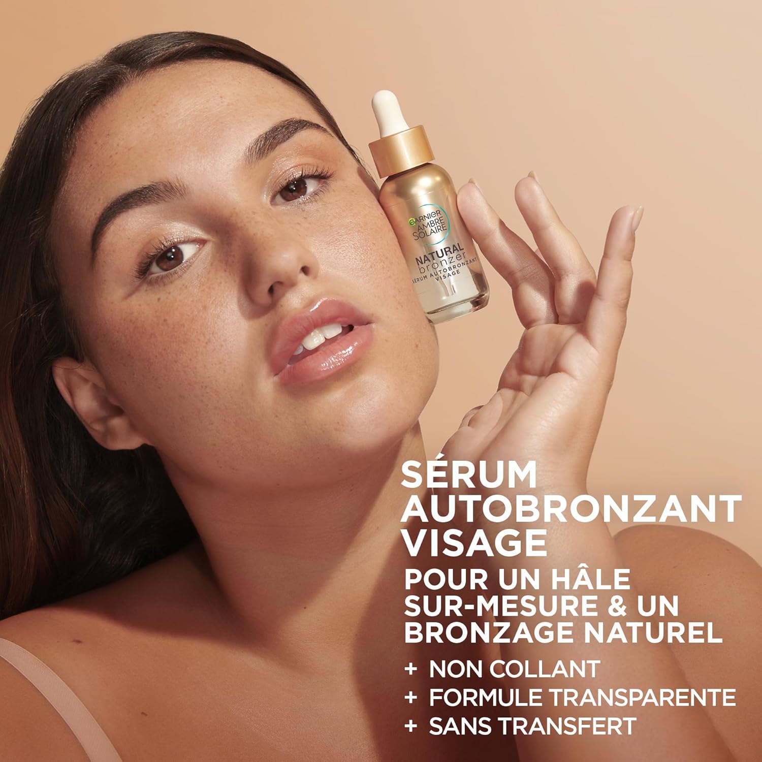 Garnier Ambre Solaire - Sérum Autobronzant Visage Hydratant - Hâle Progressif & Sur-Mesure - Eau de Coco & Acide Hyaluronique - Pour Tous Types de Peaux - Natural Bronzer - 30 ml