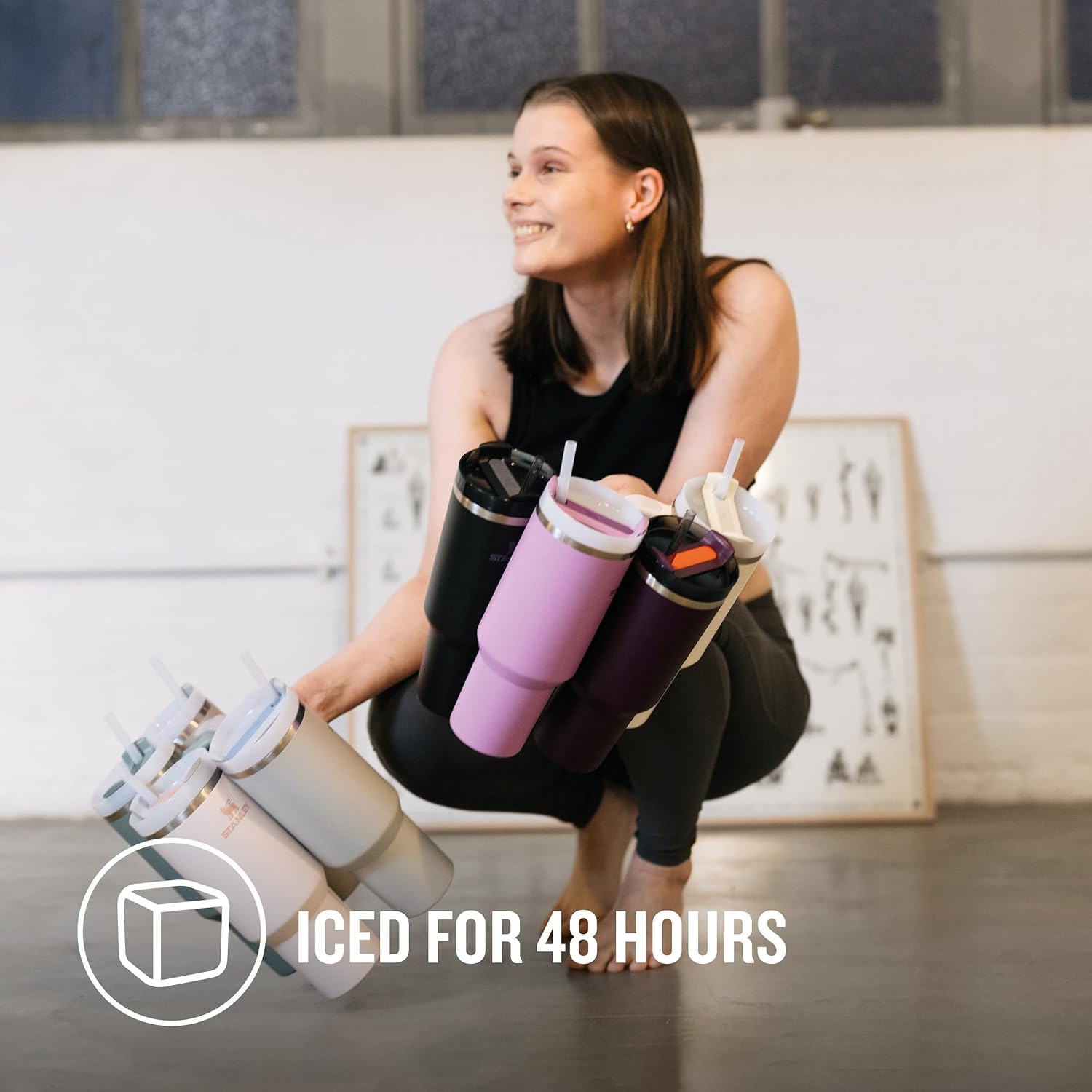 Stanley Quencher H2.0 FlowState Mug Isotherme avec Paille - Froid Pendant 9-11 Heures - Glacé Pendant 40 Heures - Thermos Lavable au Lave-Vaisselle - Gourde Inox Sans BPA