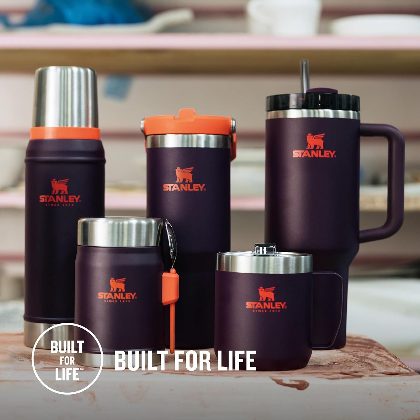 Stanley Quencher H2.0 FlowState Mug Isotherme avec Paille - Froid Pendant 9-11 Heures - Glacé Pendant 40 Heures - Thermos Lavable au Lave-Vaisselle - Gourde Inox Sans BPA