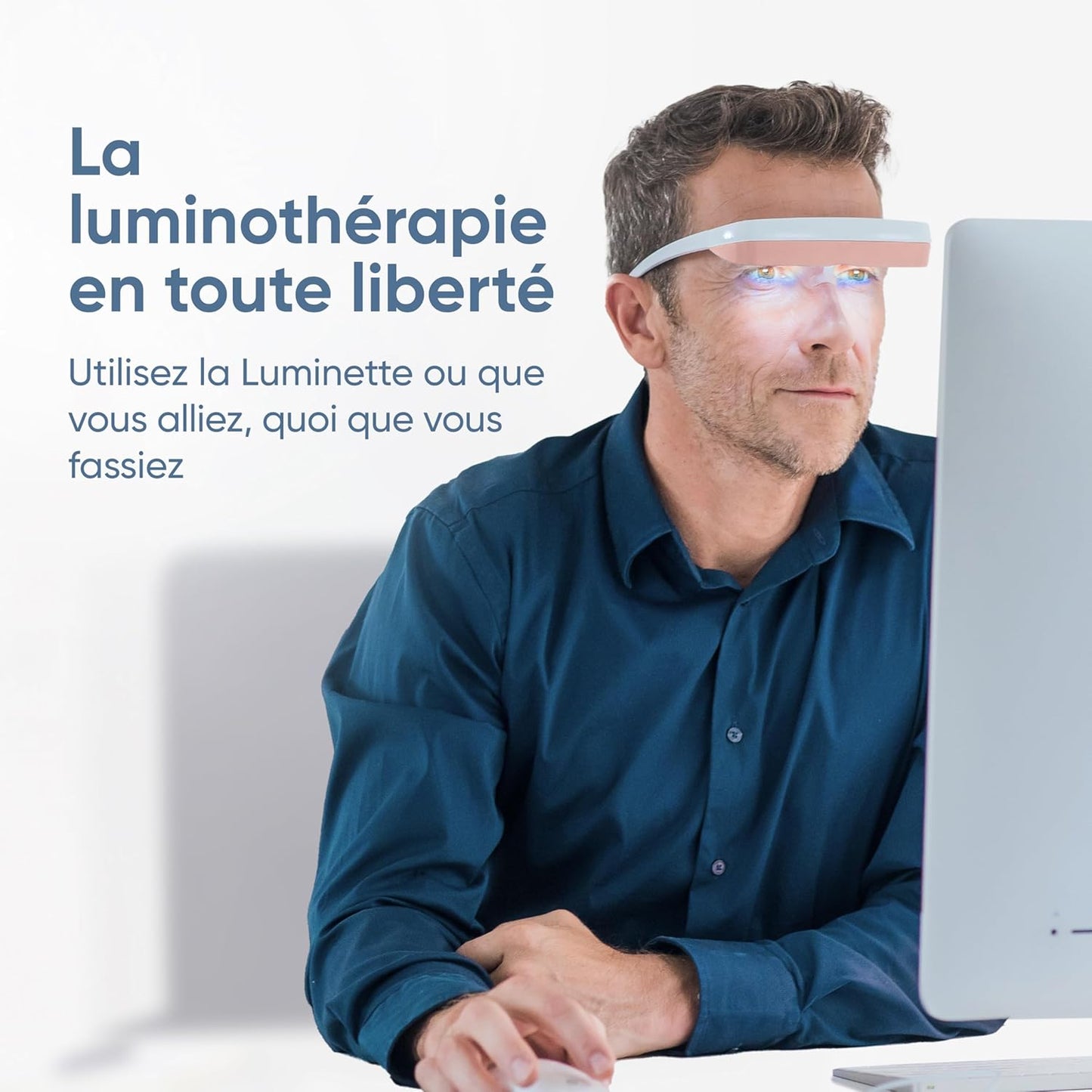 Luminette 3 Lunettes de luminothérapie - Lampe de Luminothérapie Portable pour les Troubles du Sommeil et le Blues Hivernal - Déjà Plus de 300.000+ Utilisateurs Satisfaits (Rose)