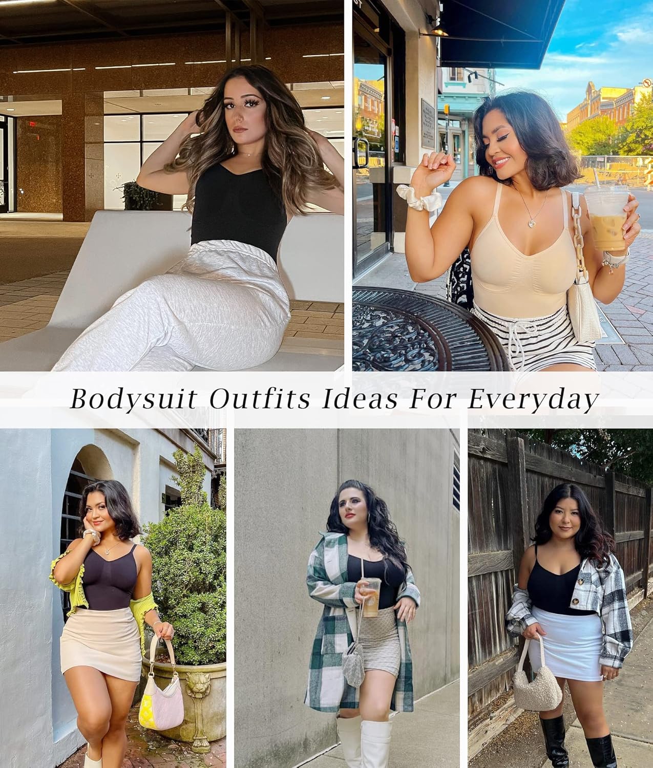 SHAPERX Body Gainant Femme Bodysuit Gaine Amincissant Ventre Plat Sculptant Minceur Invisible Shapewear