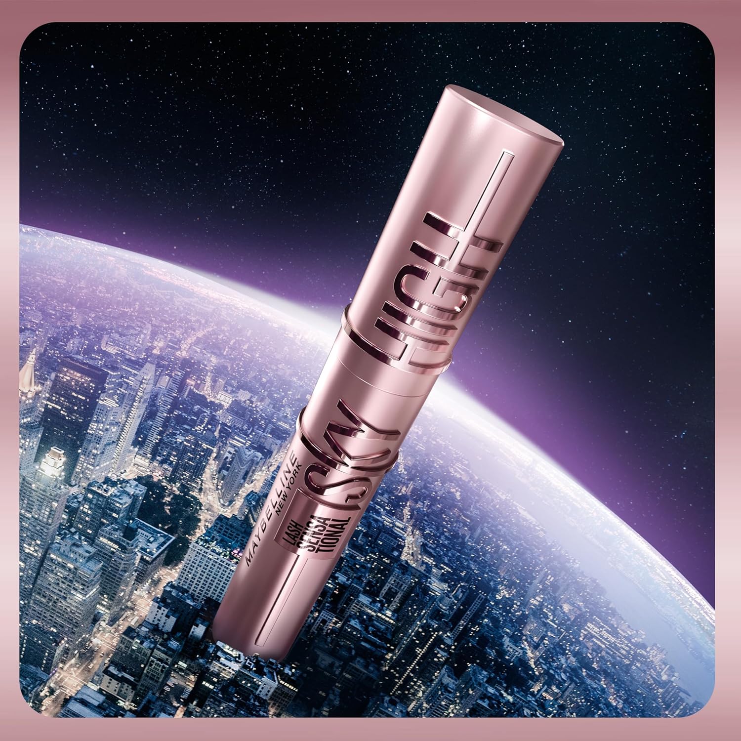 Maybelline New York - Mascara Volume Intense et Longueur Illimitée - Formule Enrichie en Extraits de Bambous et de Fibres - Sky High - Teinte : Very Black - 7,2 ml